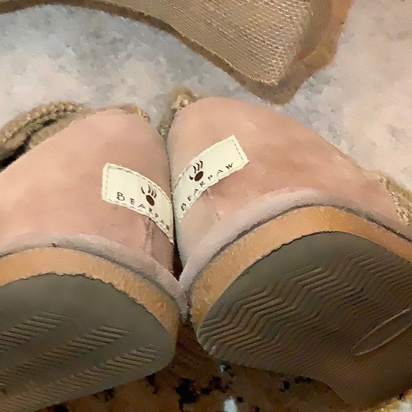 BearPaw Sweater Knit Tall Boots Tan Size 7 - Picture 4 of 6